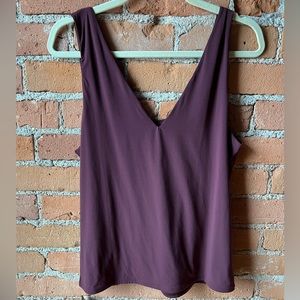 WHBM FORME Dual Neck Tank NWT Burgundy XL Cami